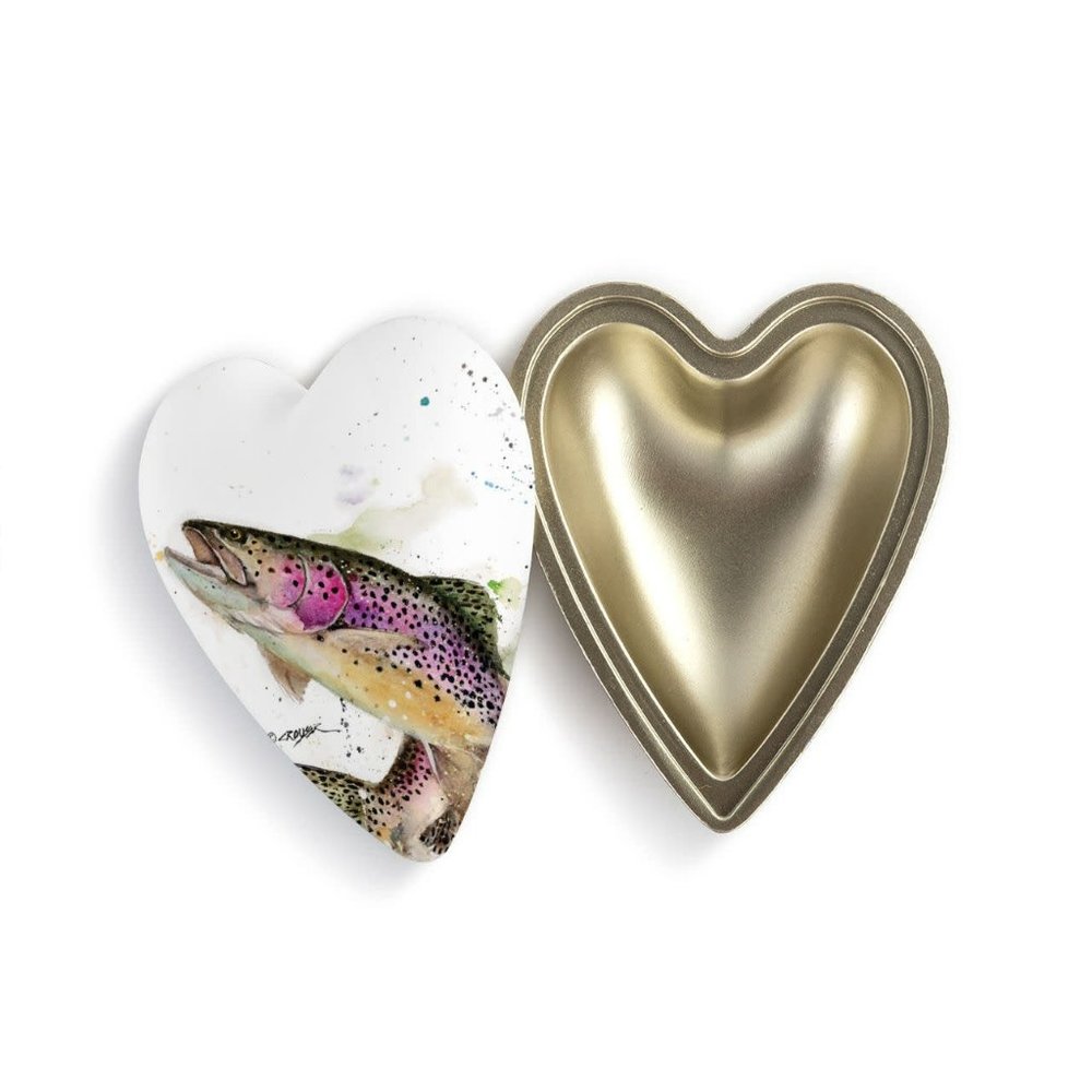 Rainbow Trout Art Heart Keeper